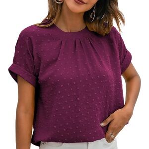 Elegant Plum Textured Women's Top